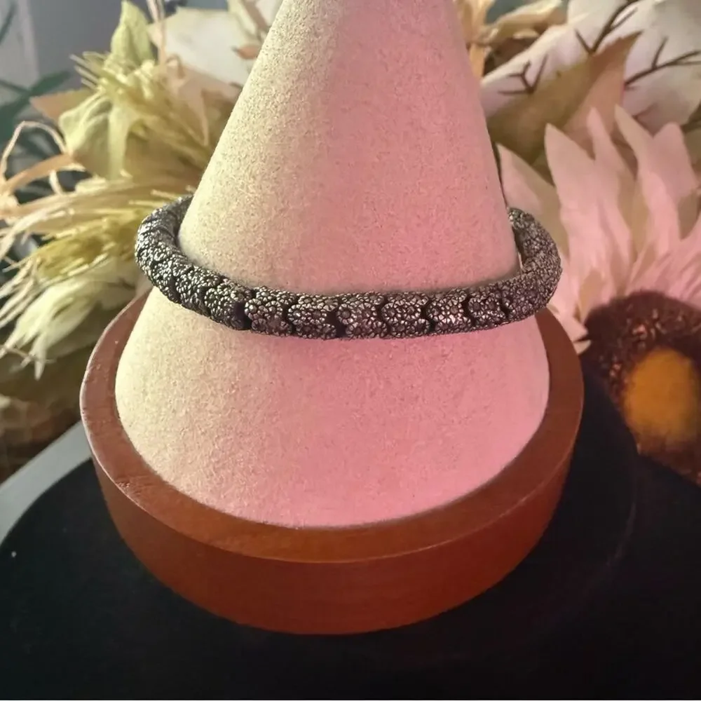 925 Sterling Silver Snake Like Linked Heavy thick Bracelet